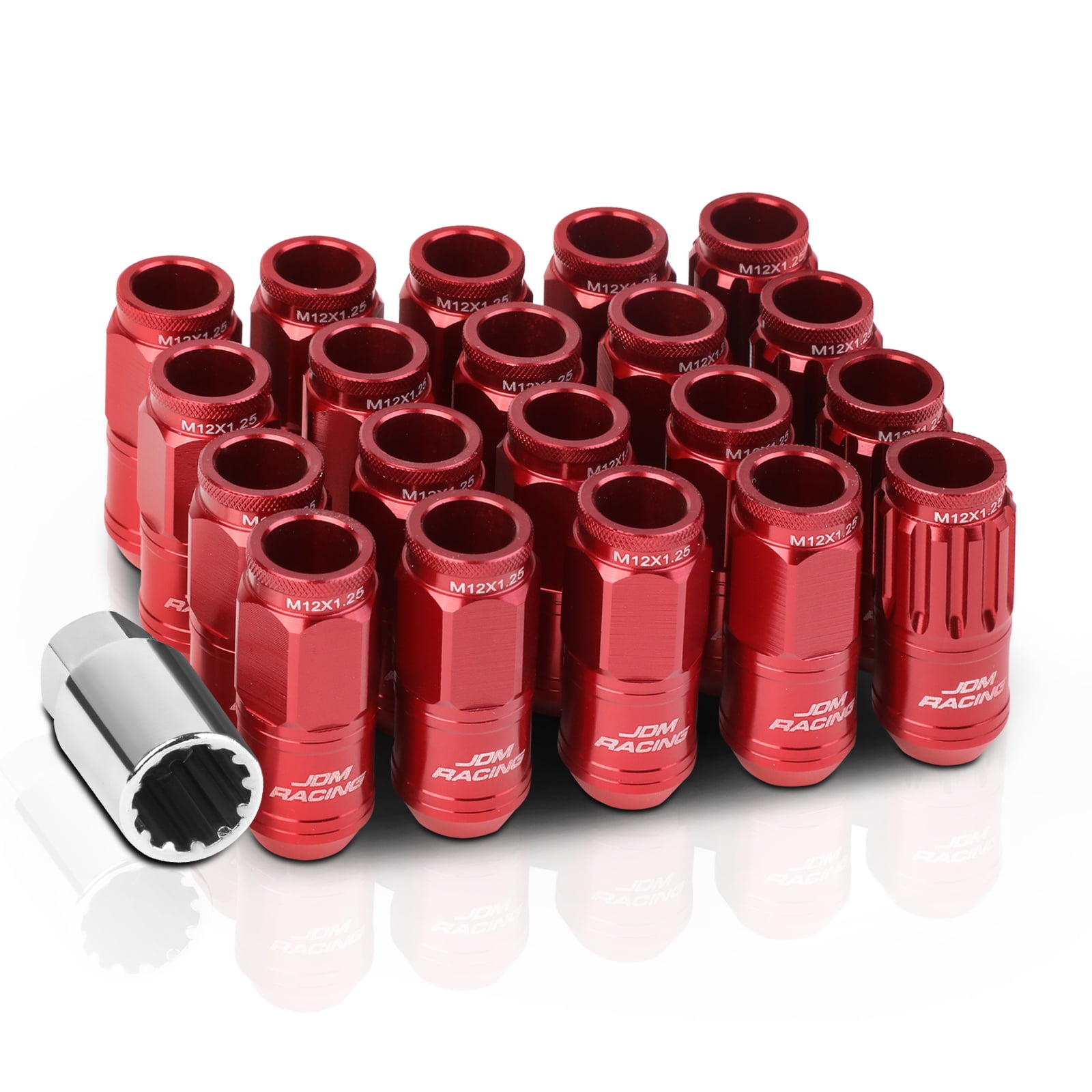 Details about Red Aluminum M12x1.5 60mm Open End Extended Tuner Rim Wheel Lug Nut+Adapter 20 Details about Red Aluminum M12x1.5 60mm Open End Extended Tuner Rim Wheel Lug Nut+Adapter 20
