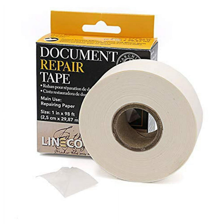 Archival Document Repair Tape 1 Inch X 98 Feet Strong Thin Acid Free Tissue  New