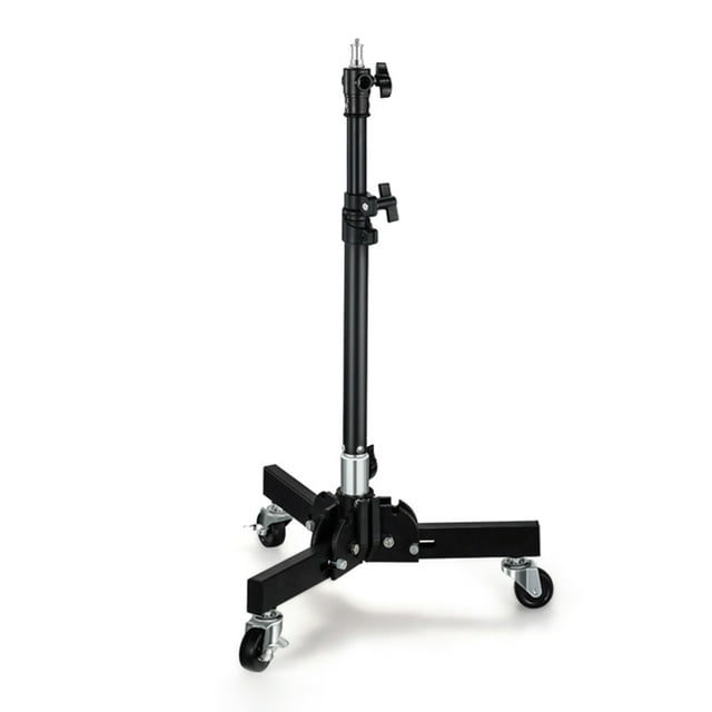 78.5cm/30.9in Adjustable Tripod Stand Video Light Stand 2-section 50kg/110lbs Load Capacity with Wheel Base Universal Interface 1/4in & 3/8in Threaded Hole for Video LED Light Phone Holder C