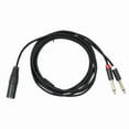 thumbnail image 3 of XLR Male to Dual 1/4 inch Y Splitter Cable,Male XLR to Double 6.35mm Mono TS Plug Mic Audio Converter Adapter Cord, 3 of 10