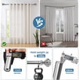 thumbnail image 5 of Urbanest Adjustable Double Curtain Rod Set Door Knob Flat Button Finials – 1″ Front & 3/4 Back Rod With Brushed Steel Rod, 48–84 Inches, 5 of 6