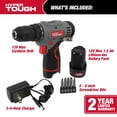 thumbnail image 4 of Hyper Tough 12V Max Lithium-Ion Cordless 3/8-inch Drill Driver with 1.5Ah Battery, 99303, 4 of 20