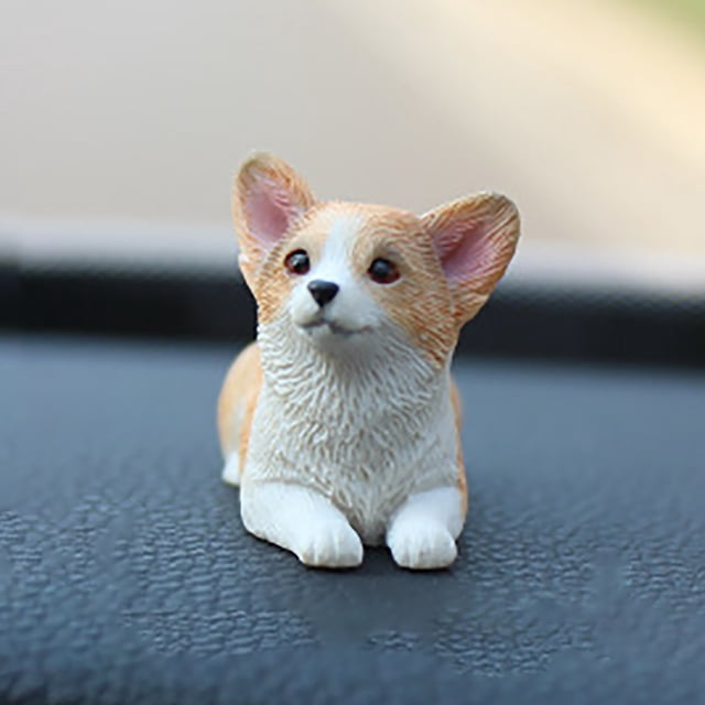 Xihbxyly Principal Mini Corgi Lindo Modelo de Simulación de Cachorro Decoración de Coche