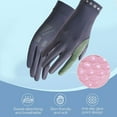 thumbnail image 3 of 2 pairs of ice silk sunscreen women's cycling and driving anti-ultraviolet non-slip fingerless summer gloves, 3 of 5