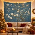 thumbnail image 3 of Floral Garden Sprawling with Branch Flowering Tree Likely, Mystical Fantasy for Space Lovers, Galaxy Room Decor, Mother'S Day Gift, Tapestry Wall Hanging for Bedroom and Dorm, 3 of 7