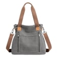 thumbnail image 2 of MORESEC Canvas Tote Bag, Large Canvas Tote with Handles and Shoulder Strap, Roomy Main Compartment with Inner Pockets, Durable Material for Work, Travel, and Shopping, Water-Resistant Fabric, 2 of 9