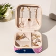 thumbnail image 6 of Flamingo Travel Portable Square Jewelry Box Organizer for Rings, Earrings, Necklaces, Bracelets, etc. for Girls and Women, 6 of 6