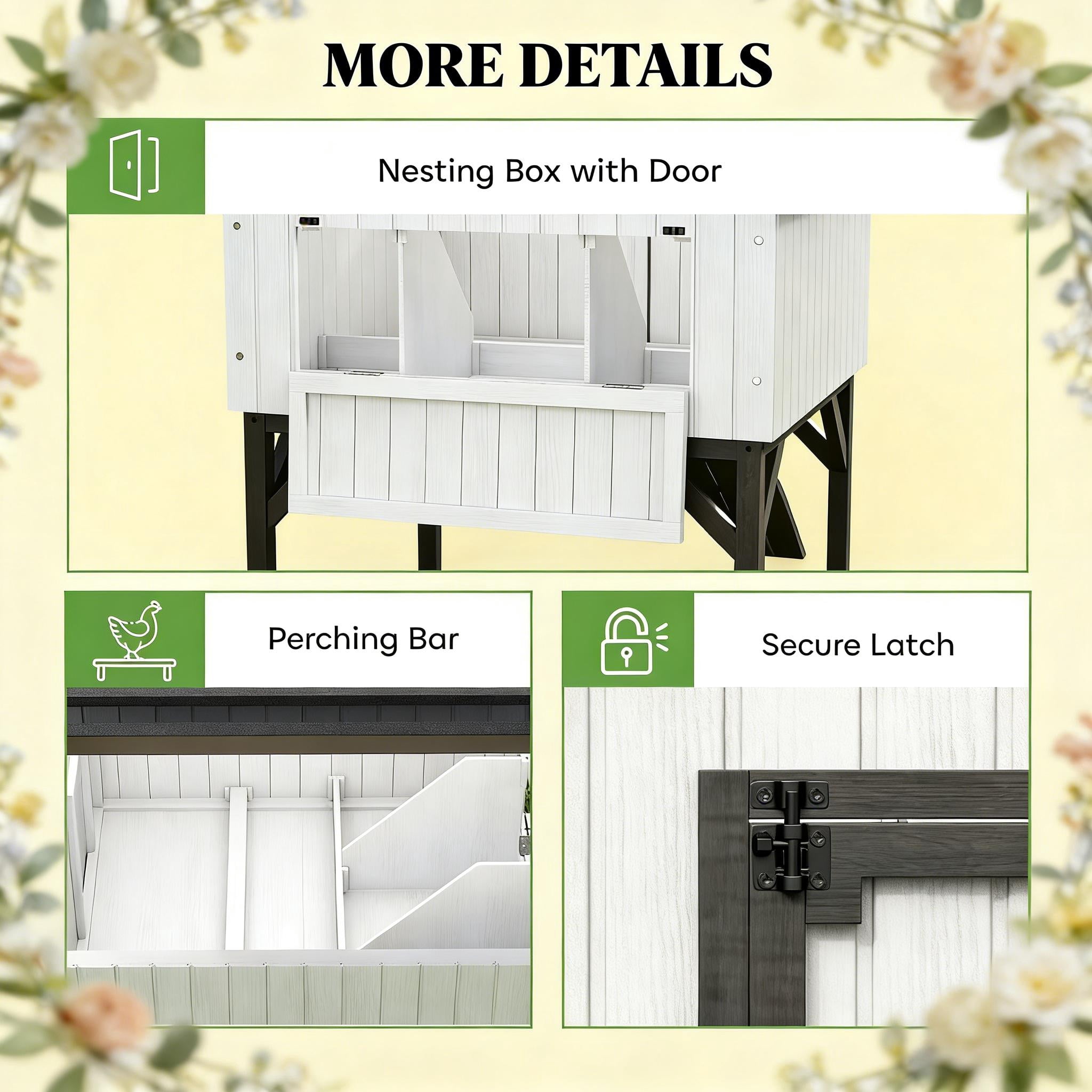 Pet House,Chicken Coop Hen House,Elevated Rabbit Hutch,Duck House