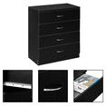 thumbnail image 4 of Hassch 4 Drawers Nightstand, Chest of Drawers, Bedside Table with Storage, Saving Space, 25.98"L x 13"W x 28.5"H, Black, 4 of 7