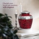 thumbnail image 5 of Trupoint Memorials Urnas de cremación para cenizas humanas - Urnas decorativas Urnas para cenizas humanas Urnas femeninas y masculinas para cenizas Urnas funerarias femeninas adultas - Rojo grande, 5 of 6