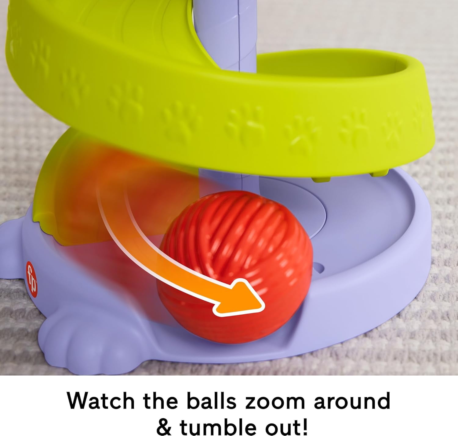 Fisher-Price Baby & Toddler Toy FP Pets Purrr-FECT Ball Tower Activity Center for Developmental Play Ages 9+ Months