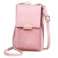thumbnail image 2 of POINTERTECK Lightweight Crossbody Phone Bag for Women, Small Shoulder Bag Cell Phone Wallet Purses and Handbags with Credit Card Slots Fits for iPhone 11 Pro Max XR XS X Galaxy Huawei, Pink, 2 of 7