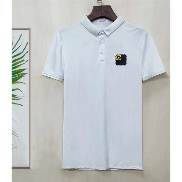L0EWE Camisa polo De Algodón Bordada Con Logotipo De Manga Corta Para Hombre S-4XL