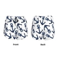 thumbnail image 5 of Xecao's Navy Blue Anchors for a double-layer running short for women, perfect for gym, tennis, and more, featuring a convenient pocket., 5 of 9