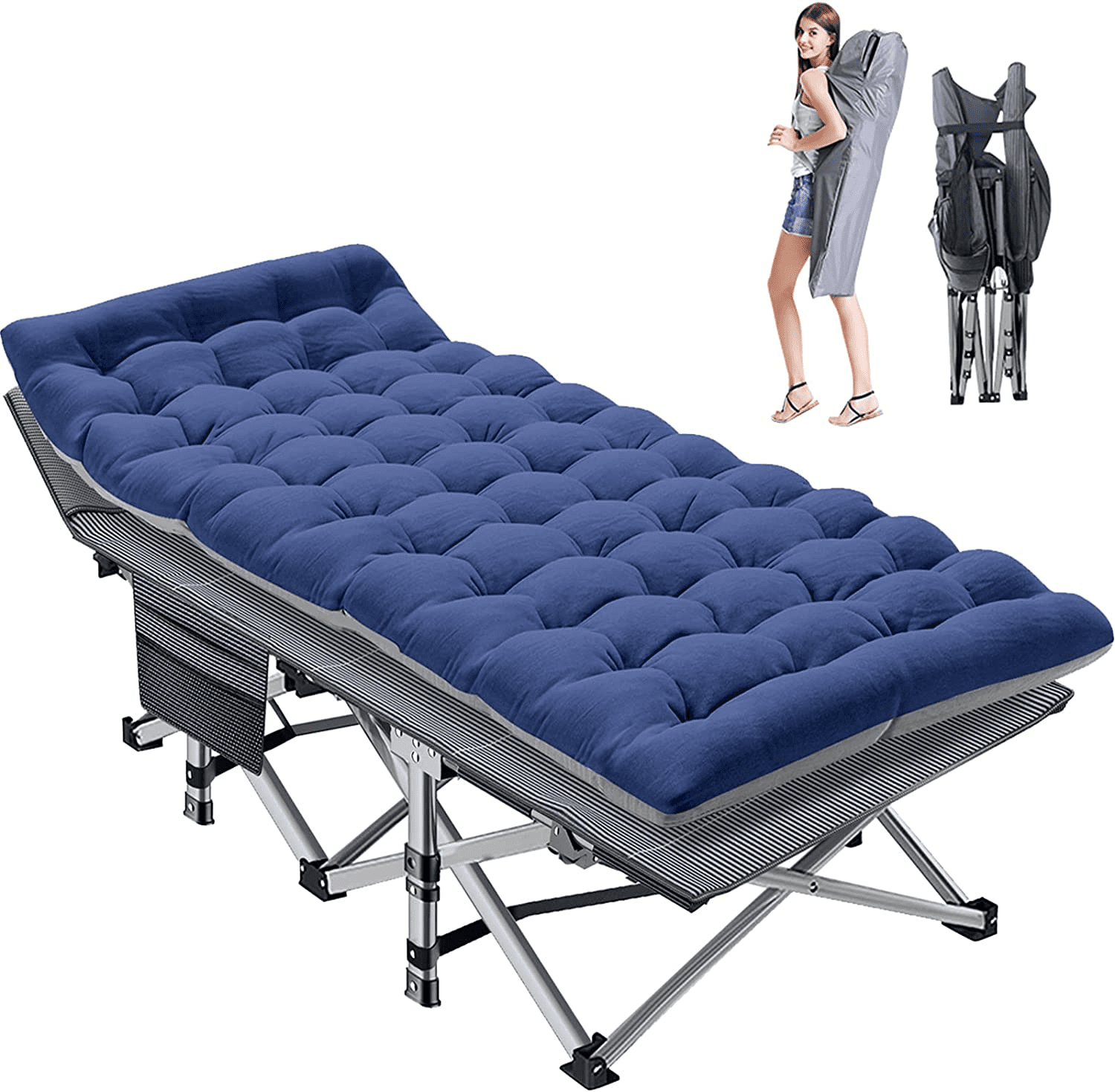 ABORON Camping Cot, Portable Folding Cots for Adults,Sleeping Cot with