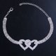 thumbnail image 5 of Diamantes de imitación de la cadena del pie de las mujeres: joyería decorativa del pie de la pulsera del tobillo del corazón brillante, 5 of 5