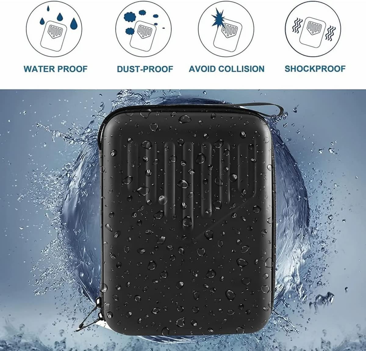YUEWO Kalimba Thumb Piano 17 Keys Built-in Waterproof Protective Case, Portable Mbira Finger Piano Gift for Kids and Adult Beginners Wood color