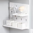 thumbnail image 2 of PTOOTP 1Set White PP Wall Floating Shelf for Storage and Display Suitable for Room Decoration 11.8x8.7x3.7in, 2 of 8