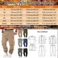 thumbnail image 3 of Bibifish Mens Cargo Pants Autumn Solid Color Drawstring Elastic Waist Jogger Trousers Soft Drop-Crotch Sports Pants With Multiple Pockets, 3 of 9