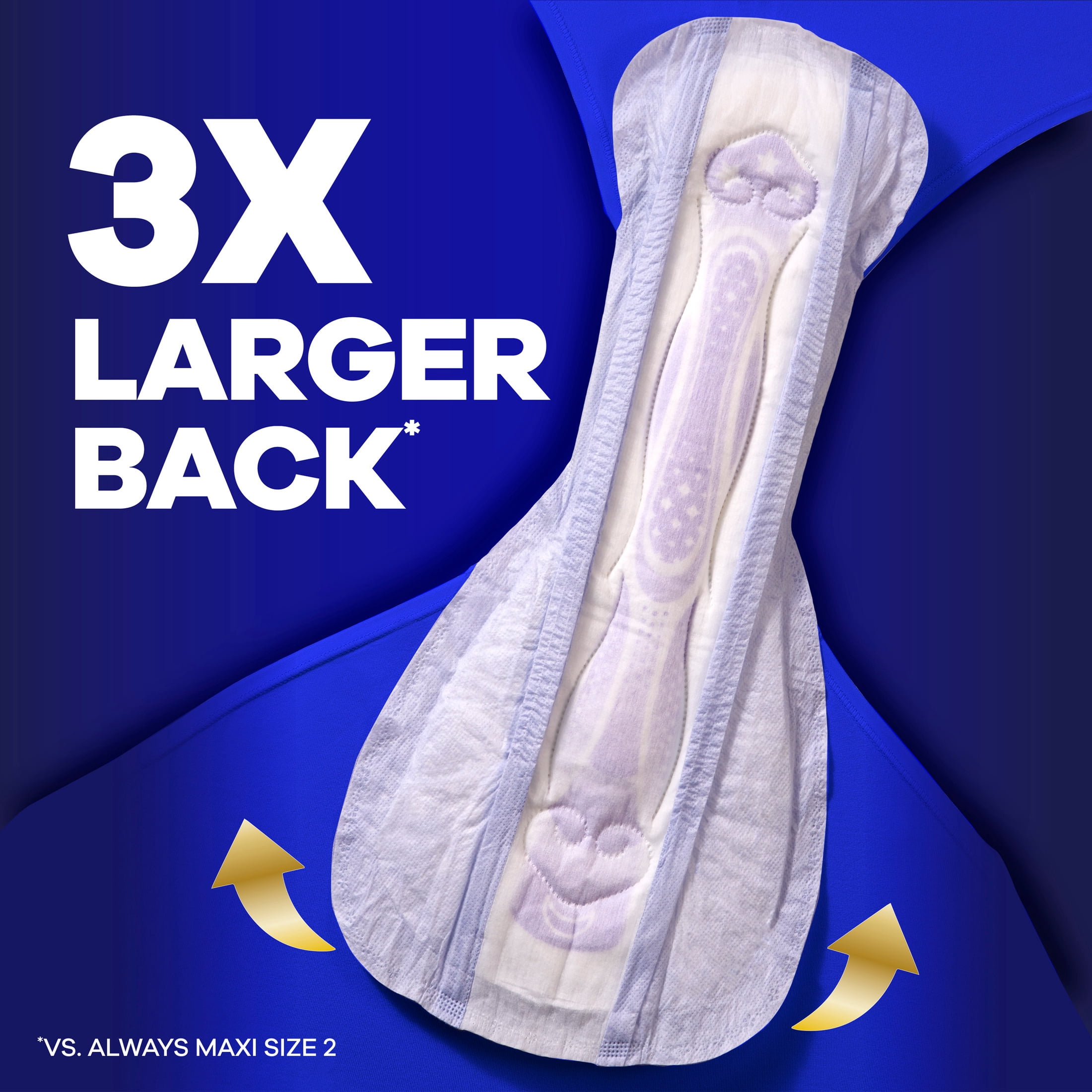 Always Maxi Overnight Pads with Wings, Size 6, 21