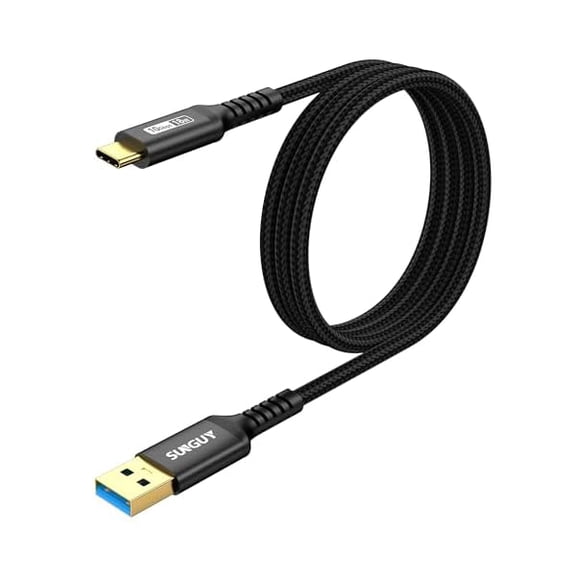 Quyaojz USB C Android Auto Cable 3FT, 10Gbps USB C 3.1 Gen2 USB A to USB C Data Transfer Cable, 3A Fast Charging USB Type C Cord for 15/15 , Samsung Galaxy , iPad Pro, Black