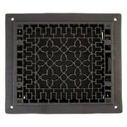 Minuteman International Openwork Design Cast Iron Grille Register, Black