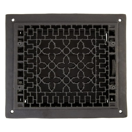 Minuteman International Openwork Design Cast Iron Grille Register, Black