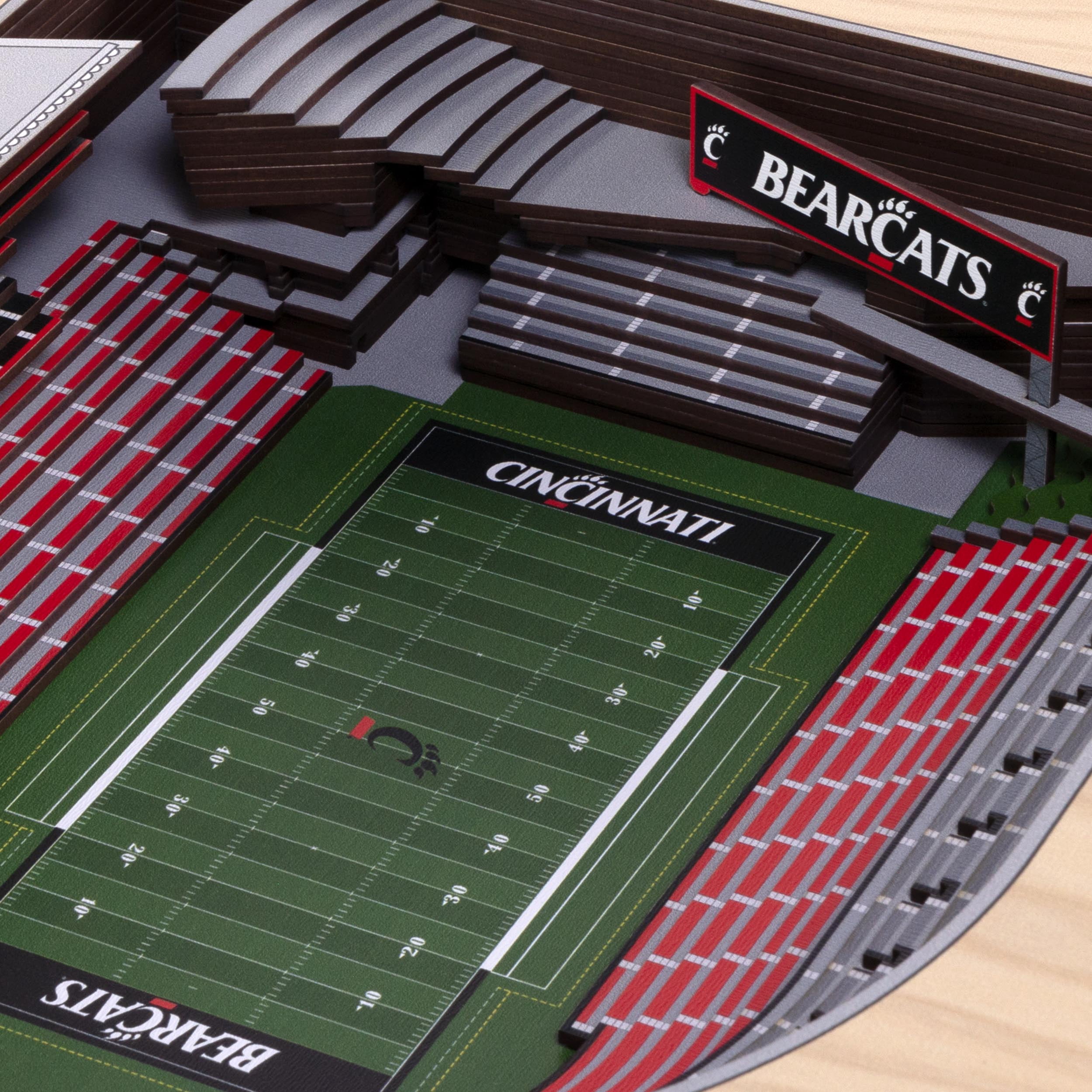 YouTheFan NCAA Cincinnati Bearcats FB 25-Layer Stadiumview Wall Art