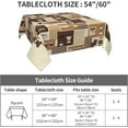 thumbnail image 5 of Classic Coffee Themed Table Cloth - Mocha Latte Milk Square Tablecloth Beige Brown Table Cover 54x54 Decorative for Kitchen Dining Table Party, 5 of 6