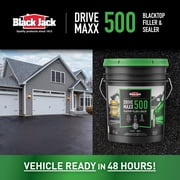 Black Jack Drive-Maxx 500 Premium 5 Year Filler & Sealer, 5 Gallons, Fills Small Cracks, Fast Dry Technology, Stand Up To Heavy Vehicles, Driveway Sealer Asphalt