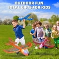 thumbnail image 6 of 3 Pack Airplane Launcher Toys, Foam Glider Airplane with LED Light & Dinosaur Stickers, Catapult Plane Toy for Boys, Outdoor Flying Toys Gifts for 3-12 Years Old Kids, 6 of 8