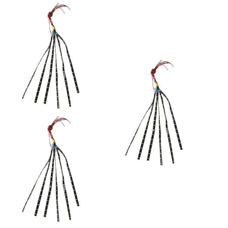 OUNONA 18 PCS  30cm 15-LED 3528 SMD Car Rope Lights Waterproof Flexible LED Strip Lights