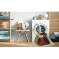 thumbnail image 2 of Ahgly Company Tapis Rond Lavable en Machine Intérieur Transitionnel Brun Gingembre Vert, 5 Pieds Rond, 2 of 7