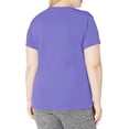 thumbnail image 2 of Hanes Just My Size Cool DRI Women's V-Neck T-Shirt (Plus ) Petal Purple 3X, 2 of 4
