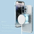thumbnail image 3 of ELEHOLD Luxury Magnetic Case for iPhone 14 Pro Max 6.7", Hybrid Alloy Case Compatible with MagSafe Wireless Charging Slim Lightweight Shockproof Rugged Case,Blue, 3 of 9