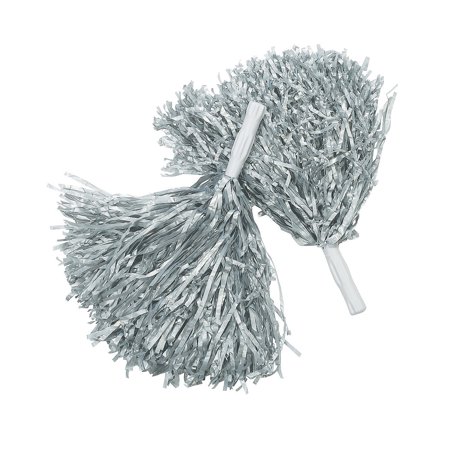 Silver Pom-Poms (12Pc) - Party Favors - 12 Pieces