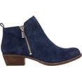 thumbnail image 3 of Lucky Brand Basel Bright Blue Navy Ankle Low Block Heel Suede Ankle Booties (Bright Blue Navy, 10), 3 of 5
