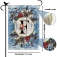 thumbnail image 5 of Monogram Letter F Winter Small Garden Flag Burlap Family Last Name Initial Yard Flag 12.5 x 18 Inch Snow Red Birds Floral Garden Flag Vertical Holiday Outdoor Farmhouse Decoration, 5 of 5