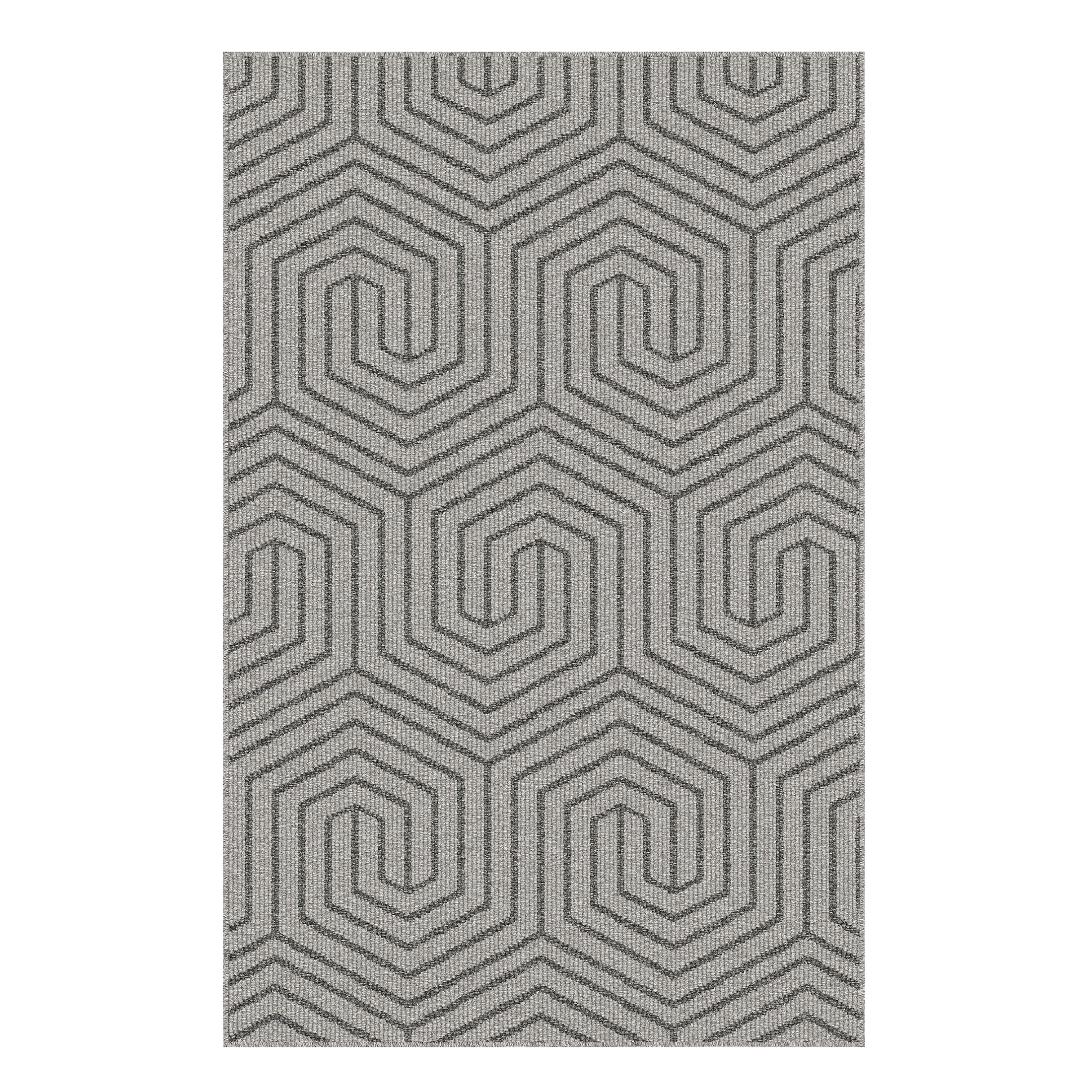 Mainstays Indoor Modern Geometric Machine-Tufted Grey Accent Rug, 29