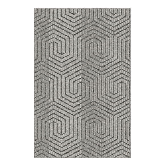 Mainstays Indoor Modern Geometric Machine-Tufted Grey Accent Rug, 29" x 45", Machine Washable, Non-Skid Backing
