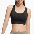 thumbnail image 2 of Women's Built-In Bra Yoga Crop Top - Comfortable Stretchy Active & Casual Wear, 2 of 6
