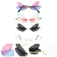 thumbnail image 3 of 4 pares de gafas de sol con alas de libélula, sin montura, con alas irregulares, 3 of 4