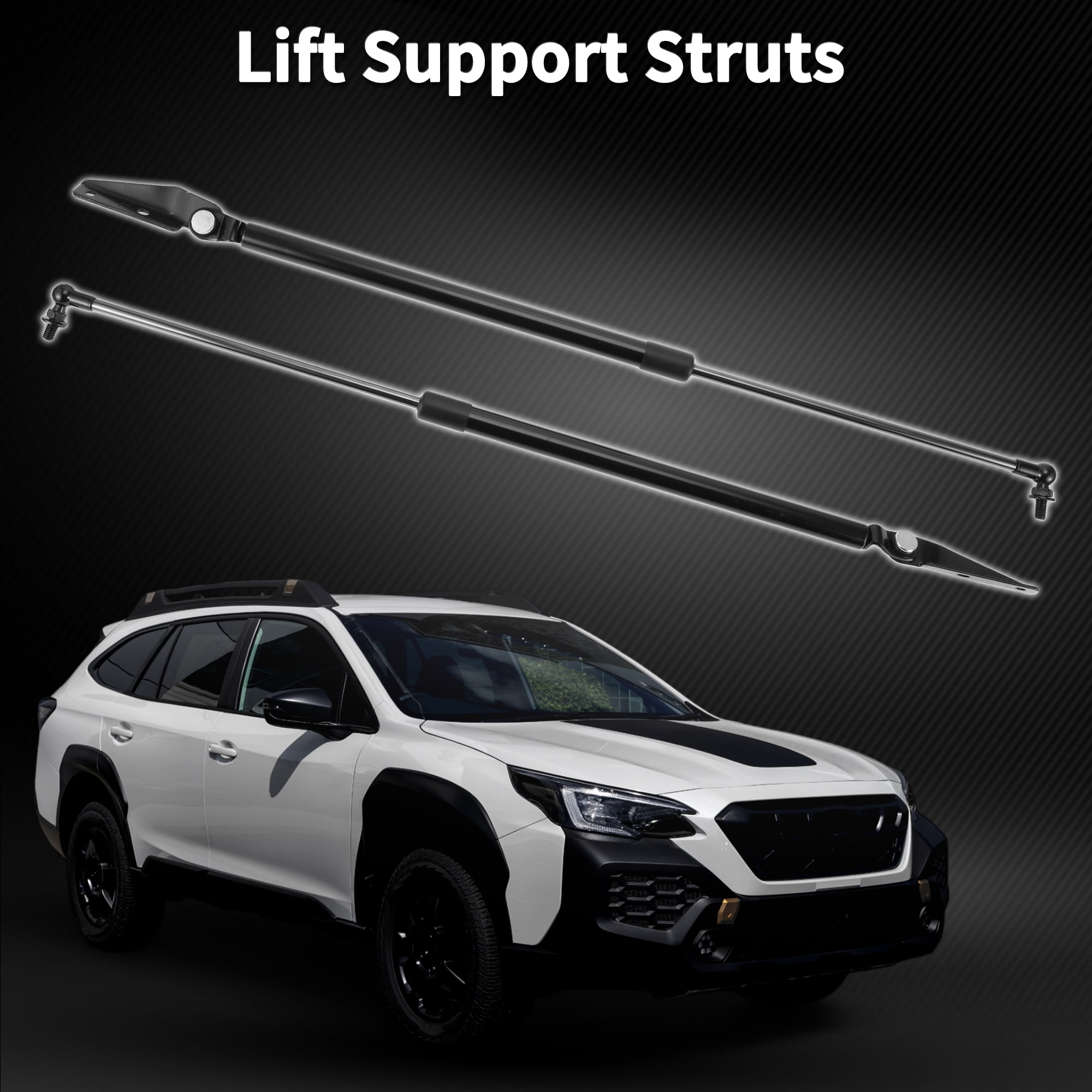 Unique Bargains 2Pcs Rear Hatch Lift Supports Struts for Subaru Outback 2003-2009 Black