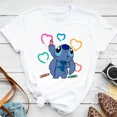 thumbnail image 3 of Camiseta informal de manga corta de verano, camiseta de algodón de tendencia dulce con puntadas superiores, ropa para niños, camisetas gráficas de moda para niños y niñas, 3 of 5