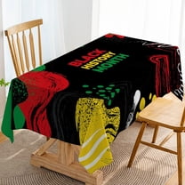Black History Month Tablecloth Afro African American February Table Cloth Decoration Kitchen Dining Room Home Table Cover Decor-60×84inch