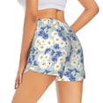 thumbnail image 3 of Xecao's Daisies Flowers for a double-layer running short for women, perfect for gym, tennis, and more, featuring a convenient pocket., 3 of 9
