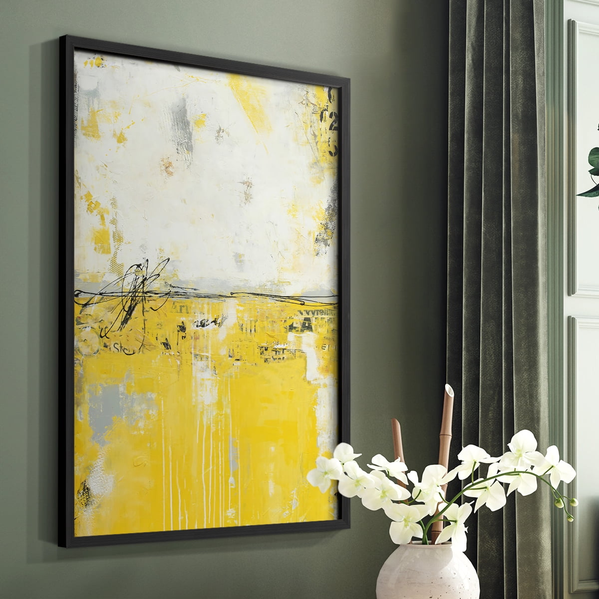 Yellow Bound Framed Print - Solid Wood in Single Picture Frame Solid Wood 2 Framed Print