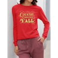 thumbnail image 2 of Country Xmas Y'all Holiday Women's Long Sleeve, 2 of 4