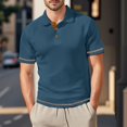 thumbnail image 2 of Afdoent Mens Casual Polo Shirts Male Summer Mesh Ice Silk Solid Color Shirt Top Golf Shirts For Men Casual Lightweight Shirts For Men, 2 of 4