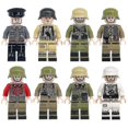 thumbnail image 1 of 8pcs Military Soldier Dolls Assembling Building Blocks Toys, 1 of 5